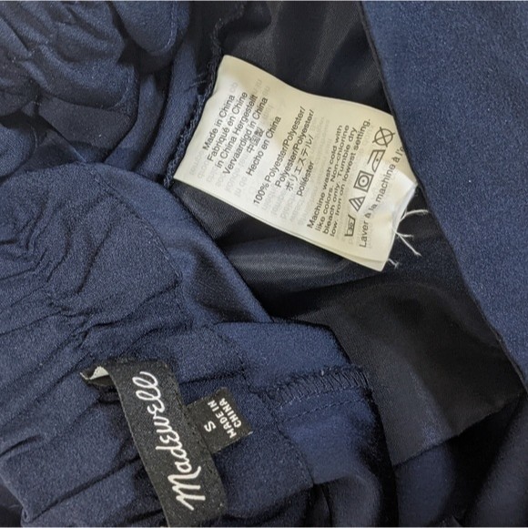 Madewell Huston Pull-On Crop Pants Navy High Rise - Picture 8 of 10